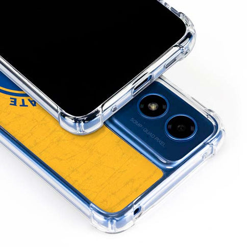 NBA Golden State Warriors Distressed Moto G 5G (2024) Clear Case
